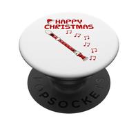 Recorder Player Christmas Woodwind Musician Music Teacher PopSockets Adhesive PopGrip