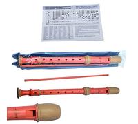 Recorder Soprano Baroque style ABS Series Plastic by Zest in Pink and Ivory