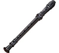Recorders 6-hole detachable soprano recorder, German flute wind instruments for music lovers teaching, Cleaning stick + storage bag(Black)