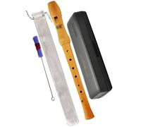 Recorders 8-Hole German Recorder for Student Contact, Baroque Recorder for Professional Musicians, 2-Piece Wind Instruments in The Key of C, with Storage Box + Cleaning Stick (Color : Yellow Color,