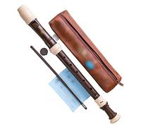 Recorders Recorder Flute Alto German Style Detachable Professional Clarinet, School Students’ 8-hole C-tune 3-piece Flute, With Leather Bag Cleaning Stick (Color : Brown, Size : German C)