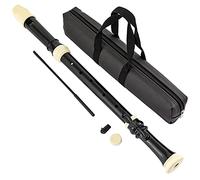 Recorders Recorders Musical Instruments Tenor Baroque 8-hole Professional Recorder, C-tune British ABS Flute, 3-piece, With Storage Bag Cleaning Stick (Color : Black, Size : Baroque C)