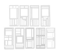 Recording Calendar Planning Template, Time-Saving Framework, 13x5.8cm, Acrylic Planner Guide, Schedule Drawing Template, Creative Planning Tool, for Students Teachers Scrapbook Layouts