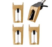 Recording Needle Replacement - 4 Pieces Aluminum Precision Device | Turntable Needle Replacement | Gold Plated Stylus for Professional Phonograph
