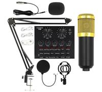 Recording Studio Equipment - Streaming Kit Sound Card Bundle,20cm Plug And Play Microphone Set, Pro Audio Gear | Live Streaming Setup For Anchors Singers Podcast Content Creators Digital