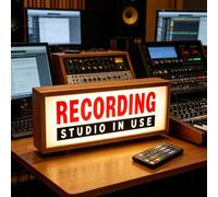 Recording Studio in USE LED Neon Lightbox Up Lighted Recording Warning Sign USB Powered Dimmable Desk or Wall Decor for Dubbing Room Featured Restaurant Content Creators Decor Light