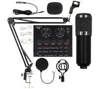 Recording Studio Kit - Live Mailing Device with Plug and Play | Complete Set with Sound Card for Podcast, Streaming, Songs and Professional Audio Recording