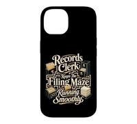 Records Clerk Keeps The Filing Maze Running Smoothly Case for iPhone 14