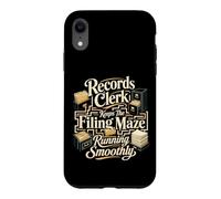 Records Clerk Keeps The Filing Maze Running Smoothly Case for iPhone XR