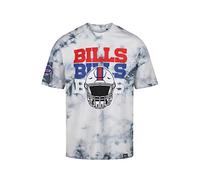 Recovered Buffalo Bills NFL Tie-Dye Relaxed Oversized T-Shirt Navy White