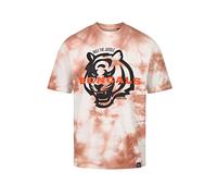 Recovered Cincinnati Bengals NFL Tie-Dye Relaxed Oversized T-Shirt Brown White
