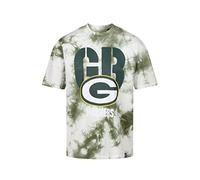 Recovered Green Bay Packers NFL Tie-Dye Relaxed Oversized T-Shirt Green White