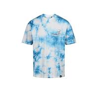 Recovered Miami Dolphins NFL Tie-Dye Relaxed Oversized T-Shirt Blue White