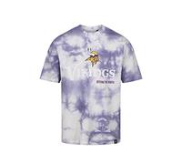 Recovered Minnesota Vikings NFL Tie-Dye Relaxed Oversized T-Shirt Purple White