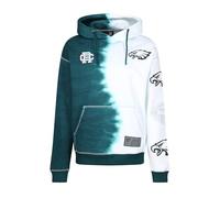 Recovered Philadelphia Eagles NFL Ink Dye Effect Green on White Hoody