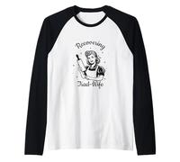 Recovering Trad-Wife Deconstruction Funny Feminist Liberated Raglan Baseball Tee
