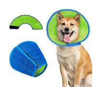 Recovery Collars for Dogs, Dog Cone Collar After Surgery, Anti- Bite, Adjustable Soft Elizabethan Cone Collars with Breathable Mesh for Dog and Cat (Green+Blue, L-Neck:38-44cm/14.9-17.3in)