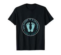 Recovery Is A Journey Sober Squad w/ Barefoot Graphic in Mid T-Shirt