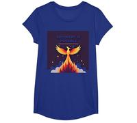 Recovery is Possible Phoenix Rising Inspirational T-Shirt, Girls, Royal Blue, Small