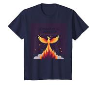 Recovery is Possible Phoenix Rising Inspirational T-Shirt, Kids, Navy, 10 Years