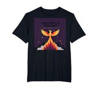Recovery is Possible Phoenix Rising Inspirational T-Shirt, Men's Big and Tall, Black, 4X Tall