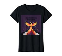Recovery is Possible Phoenix Rising Inspirational T-Shirt, Women, Black, S