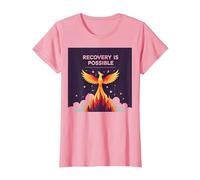 Recovery is Possible Phoenix Rising Inspirational T-Shirt, Women, Pink, 3XL