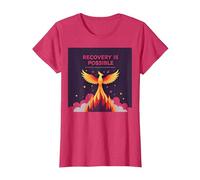 Recovery is Possible Phoenix Rising Inspirational T-Shirt, Women, Red Heather, 3X-Large