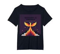 Recovery is Possible Phoenix Rising Inspirational T-Shirt, Women's Plus, Black, 4X