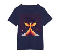 Recovery is Possible Phoenix Rising Inspirational T-Shirt, Women's Plus, Navy, 6X