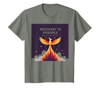 Recovery is Possible Phoenix Rising Inspirational T-Shirt, Youth, Olive Heather, 3T