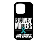 Recovery Matters Drug Alcohol Addiction Awareness Teal Case for iPhone 15 Pro