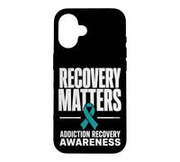 Recovery Matters Drug Alcohol Addiction Awareness Teal Case for iPhone 16