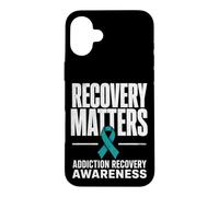 Recovery Matters Drug Alcohol Addiction Awareness Teal Case for iPhone 16 Plus