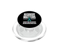 Recovery Matters Drug Alcohol Addiction Awareness Teal PopSockets PopGrip for MagSafe