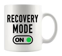 Recovery Mode On Recovery Gifts Get Well Coffee Mug Gift for Patient Motivational Inspirational Ceramic Cup 11 oz Novelty Drinkware White (11 oz)