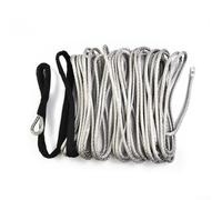 Recovery Plough Purpose 15m X 5mm Water Floating Winch Cable Having 50cm Nylon Sheath for Atv Utv 4x4 off Road Synthetic Winch Rope 7700lbs Heavy Duty Gray Tow Cord