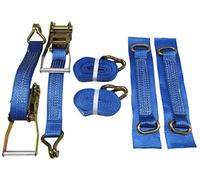 Recovery Ratchet Sets 50MM 4M 5T X2 (Wheel Tie Down Straps Oval Trailer Lashing Cargo J Hook)