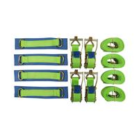 Recovery Ratchet Sets 50MM 4M 5T X4 (Wheel Tie Down Straps Hi Vis Oval Trailer Lashing Cargo J Hook)