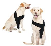 Recovery Sleeve Dog, Elbow Pads for Dogs, Elbow Bandage Protector, Dog Surgery Recovery Sleeves Front Right Left Leg for Hot Spots, Wounds, Bandages, Anti Licking for Dogs, Black S