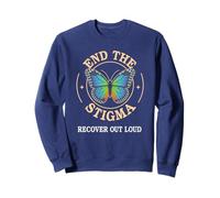 Recovery Sober END THE STIGMA Recover Our Loud Sobriety Mode Sweatshirt