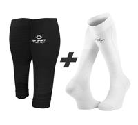Recovery socks + compression sleeve BV sport Pack Performance (black/white)