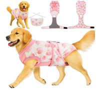 Recovery Suit for Female/Male Dog After Spay/Neuter Surgery,Bandana Set Included,E-Collar Cone Alternative Anti Licking, Large/Medium/Small Dogs Full Body Surgical Suits Onesies, Medical Pet Bodysuit
