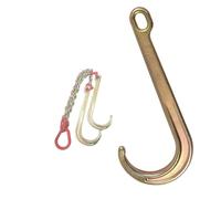 Recovery Trailer Hook - J Type Hanging Chain Hook, Galvanized Safety Hook for Car Wrecker Recovery