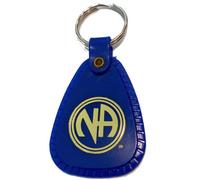 RecoveryChip NA Keychain Blue 6 Month Sobriety Narcotics Anonymous Six Months Keytag, White, S