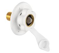 RecPro RV Camper Motorhome Trailer Marine White City Water Fill Inlet Flange Brass with Check Valve (No Hose Elbow) | Made in USA