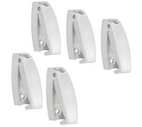 RecPro RV White Rounded Baggage Door Catch Compartment Clips Latch | Camper Trailer Motor Home (5 Pack)