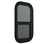 RecPro RV Window | 12"W x 24"H | Teardrop Style | Vertical Sliding | RV Window Replacement | Made in USA