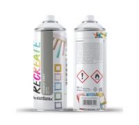 RECREATE Pebble Grey Satin Spray Paint for Wood, Metal, Plastic | Quick Drying, Smooth, Durable, Easy-to-Apply | Suitable for Indoor/Outdoor | For Furniture, Craft, Doors, Ornaments, Pots, Frames