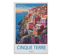 Recreation Suitable for Adults to Reduce Stress,Cinque Terre Italy,Adults 1000 Piece Jigsaw Puzzle- Christmas,75x50,wooden puzzle ,AA-655